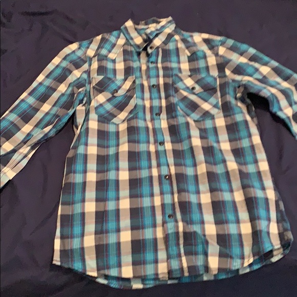 Blue Notes Plaid long sleeve - Picture 1 of 3